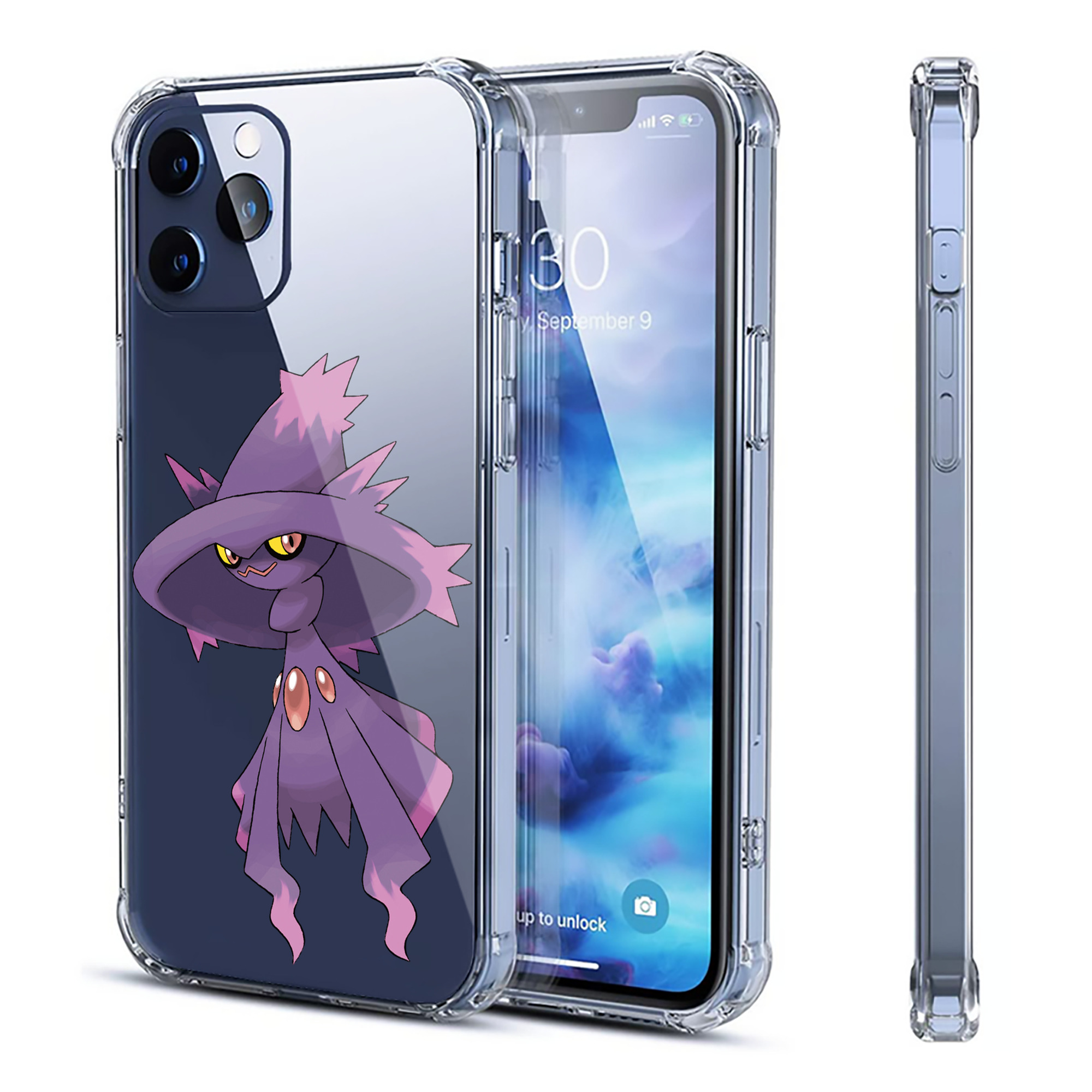 （画像用） ポケットモンスター Pokémon 【iPhone 12シリーズ対応】透明スマホケース（クリアソフトケース）
